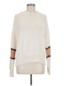 360 Sweater 100% Cotton Color Block Ivory Pullover Sweater Size M - photo 1
