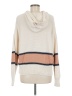 360 Sweater 100% Cotton Color Block Ivory Pullover Sweater Size M - photo 2
