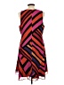 CAbi 100% Polyester Graphic Orange Casual Dress Size L - photo 2
