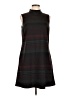 AB Studio Plaid Black Casual Dress Size L - photo 1