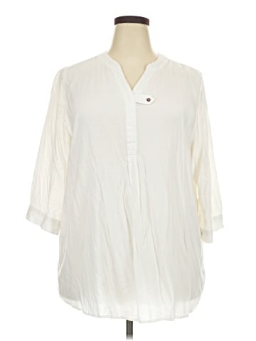 Woman Within 3/4 Sleeve Blouse (view 1)
