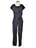 YFB 100% Linen Solid Gray Black Jumpsuit Size XS - photo 1