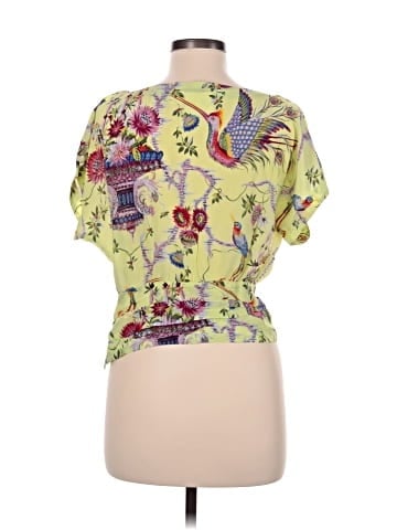 Maeve by Anthropologie Short Sleeve Silk Top (view 2)