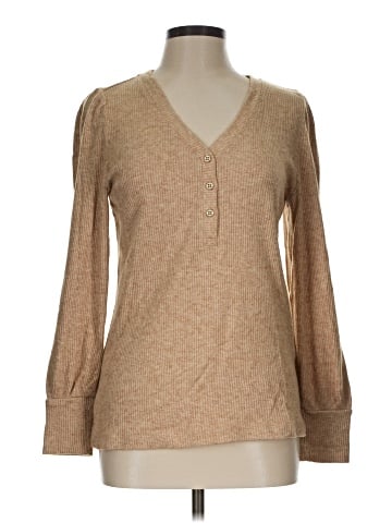 Ann Taylor LOFT Long Sleeve Henley (view 1)