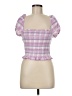 LoveShackFancy Pink Short Sleeve Blouse Size M - photo 1