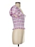LoveShackFancy Pink Short Sleeve Blouse Size M - photo 4