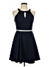 Emerald Sundae Solid Blue Cocktail Dress Size L - photo 1