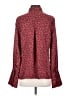 Equipment 100% Polyester Floral Red Long Sleeve Blouse Size S - photo 2