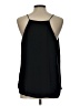 Ann Taylor LOFT 100% Polyester Black Sleeveless Blouse Size Lg Petite - photo 2