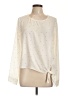 Socialite 100% Polyester Ivory Long Sleeve Blouse Size L - photo 1