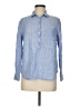 J.Crew 100% Linen Blue Long Sleeve Button-Down Shirt Size 8 (petite) - photo 1