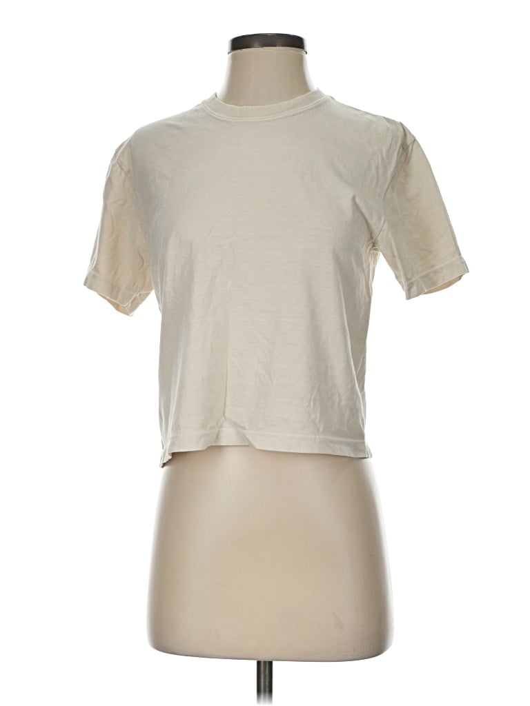 Pre-owned Comfort Colors Short Sleeve Turtleneck In Ivory