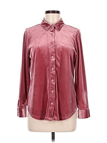Indigo Rose Long Sleeve Button-Down Shirt (view 1)