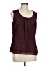 Merona 100% Polyester Burgundy Sleeveless Blouse Size L - photo 1
