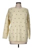Lou & Grey for LOFT Hearts Ivory Pullover Sweater Size M - photo 1