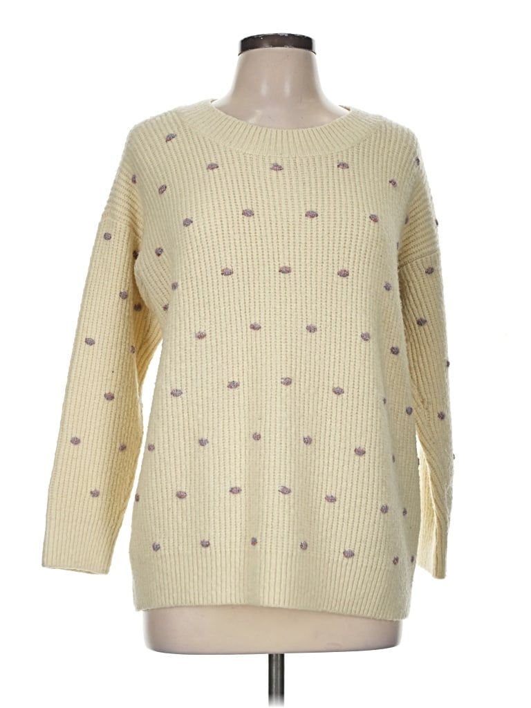 Pre-owned Lou & Grey For Loft Pullover Sweater In Ivory