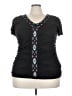 Maurices Black Short Sleeve Top Size 24 (3) - photo 1
