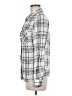 Miami 100% Rayon Plaid Silver Long Sleeve Blouse Size M - photo 5