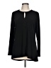 T Tahari Black Long Sleeve Blouse Size L - photo 1