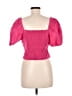 Ann Taylor LOFT 100% Polyester Pink Short Sleeve Top Size 6 - photo 2