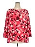 Talbots 100% Polyester Red 3/4 Sleeve Blouse Size 3X - photo 1