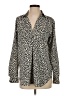 Ann Taylor 100% Polyester Animal Print Ivory Long Sleeve Blouse Size S - photo 1