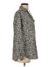 Ann Taylor 100% Polyester Animal Print Ivory Long Sleeve Blouse Size S - photo 4