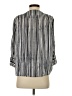 PREMISE 100% Polyester Stripes Silver 3/4 Sleeve Blouse Size XS - photo 2