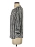PREMISE 100% Polyester Stripes Silver 3/4 Sleeve Blouse Size XS - photo 5