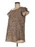 Full Moon Maternity Brown Short Sleeve Blouse Size Med Maternity - photo 1