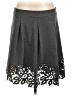 BCBGMAXAZRIA Solid Gray Casual Skirt Size 12 - photo 1