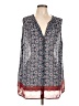 Roz & Ali 100% Polyester Blue Sleeveless Blouse Size 10 (estimated) - photo 1