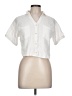 Love Notes 100% Cotton Ivory Short Sleeve Blouse Size L - photo 1