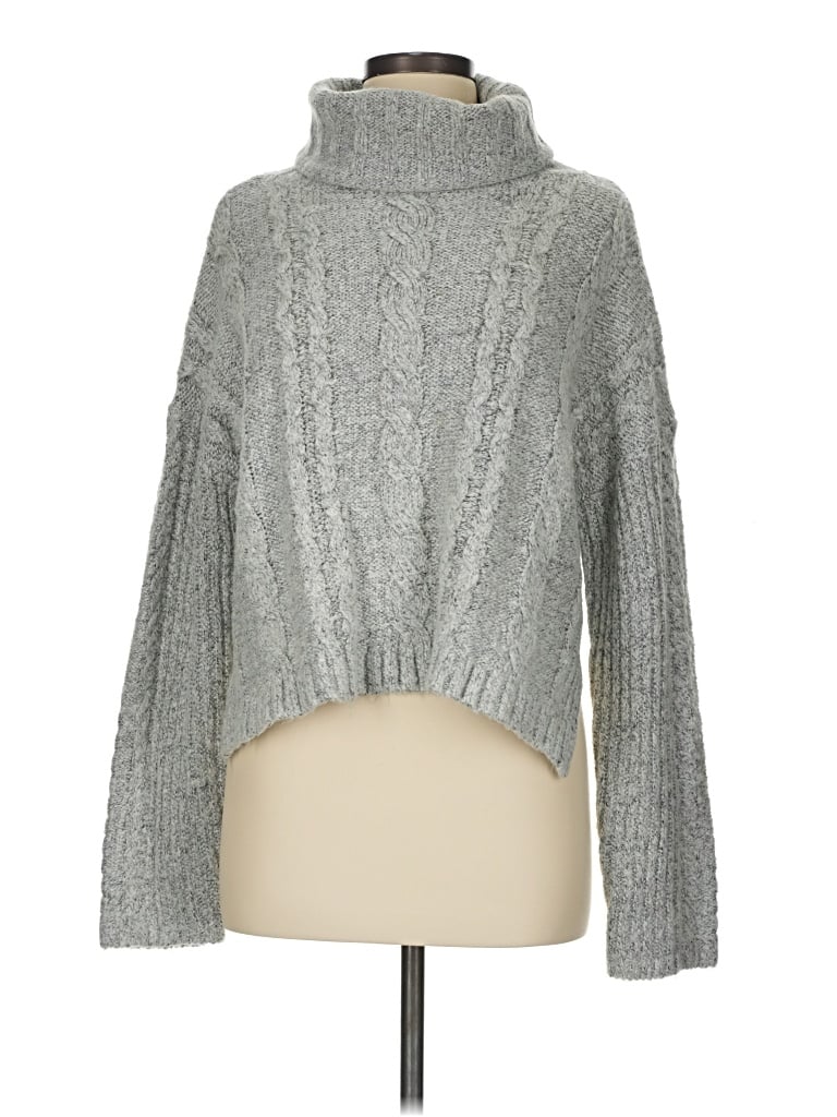 Pre-owned Forever 21 Turtleneck Sweater In Gray
