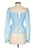 Francesca's Blue Long Sleeve Blouse Size S - photo 2