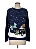 Lands' End 100% Supima Cotton Print Blue Pullover Sweater Size L - photo 1