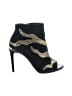 Louis Vuitton 100% Leather Black Suede Open Toe Booties Size EU 36 1/2 - photo 1