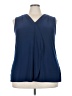 db established 1962 Blue Sleeveless Blouse Size 3X - photo 1