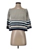Lovers + Friends 100% Cotton Stripes Gray Pullover Sweater Size S - photo 1