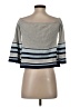 Lovers + Friends 100% Cotton Stripes Gray Pullover Sweater Size S - photo 2