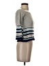 Lovers + Friends 100% Cotton Stripes Gray Pullover Sweater Size S - photo 4