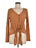Jun & Ivy Brown Long Sleeve Top Size M - photo 1
