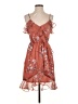 TJD 100% Polyester Floral Orange Cocktail Dress Size XS - photo 1