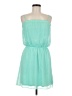 Express 100% Polyester Solid Teal Casual Dress Size M - photo 1