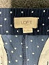 Ann Taylor LOFT Outlet 100% Polyester Polka Dots Blue Casual Pants Size M - photo 7