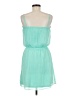Express 100% Polyester Solid Teal Casual Dress Size M - photo 2
