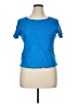 Pilcro Blue Short Sleeve Top Size XL - photo 1