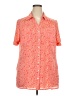 Elementz 100% Polyester Orange Short Sleeve Blouse Size 2X - photo 1