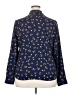 Halogen 100% Polyester Floral Blue Long Sleeve Blouse Size XXL - photo 2