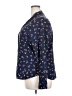 Halogen 100% Polyester Floral Blue Long Sleeve Blouse Size XXL - photo 5